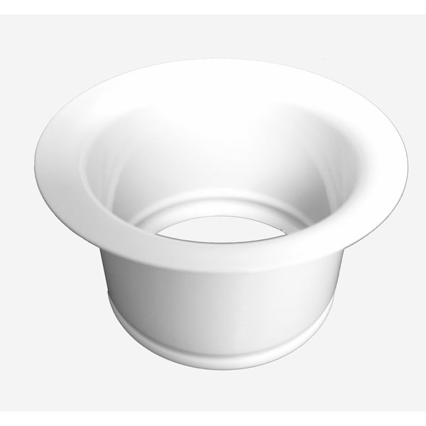 Mr. Scrappy White Extended Sink Flange for 3Bolt Garbage Disposal Mounts, Universal 21ESF3WH